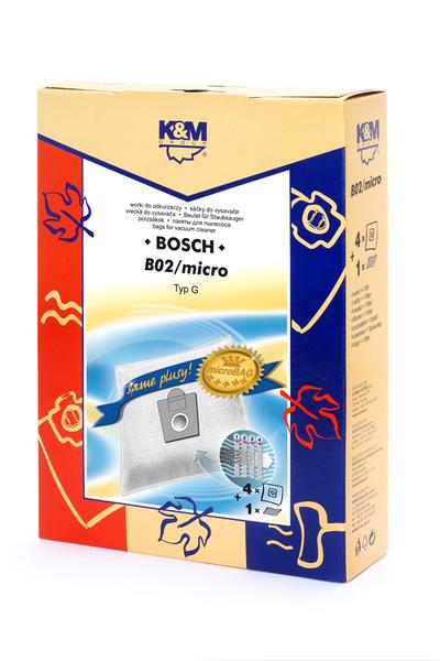Vacuum cleaner bag BOSCH/SIEMENS typ D/E/G/H KM-B02 (4 pcs.)