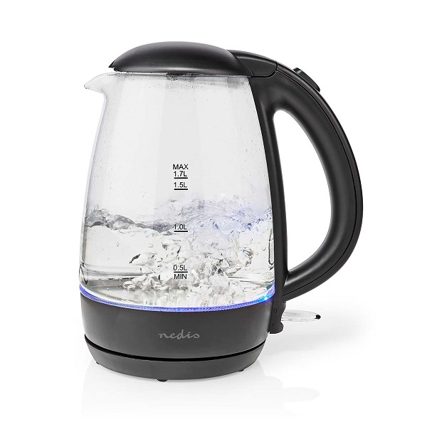 KAWK330EGS Electric Kettle  1,7 l | Glass | Black | Rotatable 360 degrees | Concealed heating element | Strix® controller | Boil-dry protection