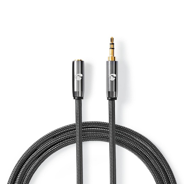 Stereo audio kabelis-3,5 mm Male | 3,5 mm Female | Apzeltīts | 2,00 m |-CATB22050GY20
