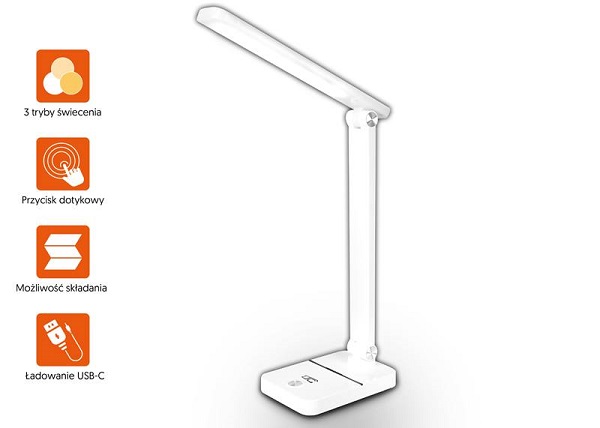 LXL1949 LTC LED galda lampa 3W, 3 apgaismojuma režīmi 3000/4000/6000K